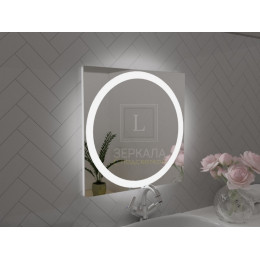 Зеркало в ванную комнату с подсветкой Палермо 70х70 см