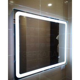 Зеркало для ванной комнаты с LED подсветкой Равенна 100х80 см