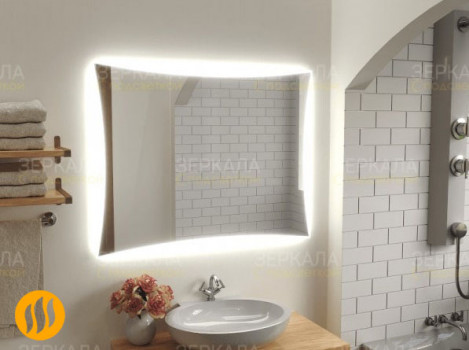Зеркало с подогревом и подсветкой в ванную комнату Авиано