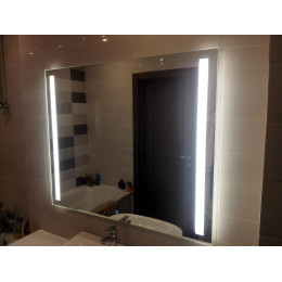 Зеркало с подсветкой для ванной комнаты Мессина 100х90 см